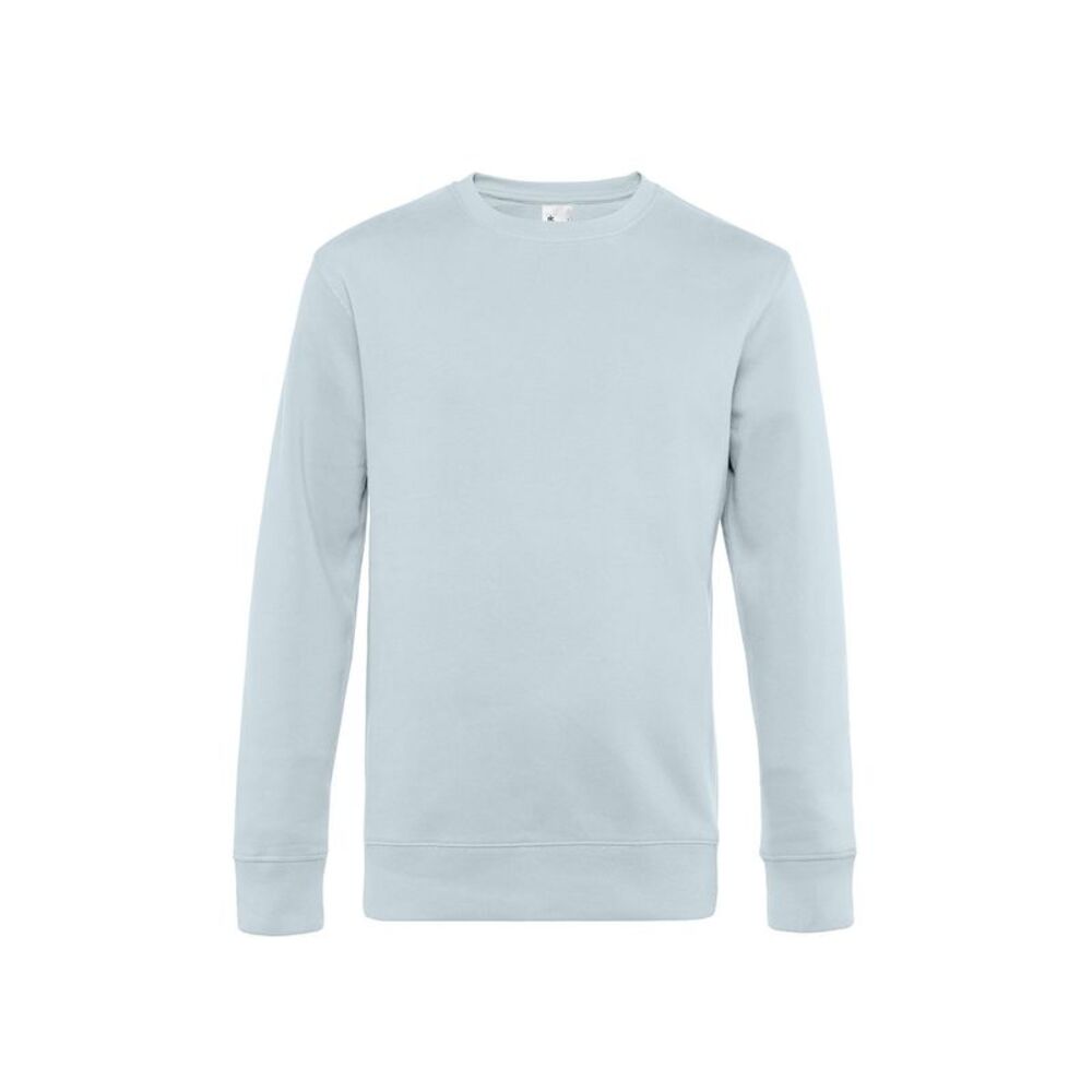B&C Mens King Crew Neck Sweater / Pure Sky